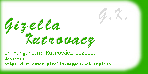 gizella kutrovacz business card